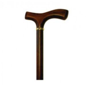 Μπαστούνι Με Ίσια Λαβή Καφέ